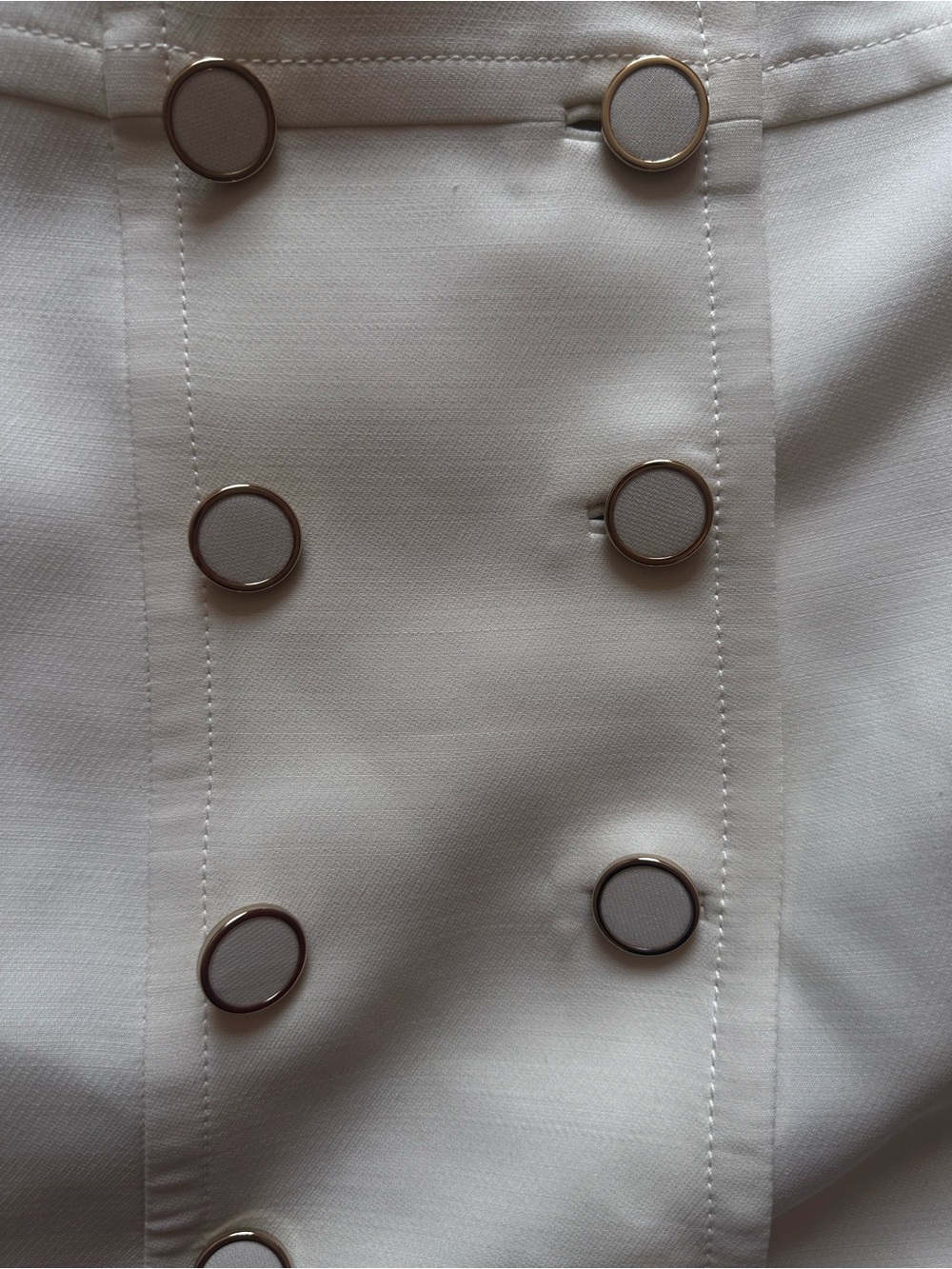 Lafayette 148 New York Contemporary Double Breasted Shift Dress Cloud White US 8 - Picture 3 of 12